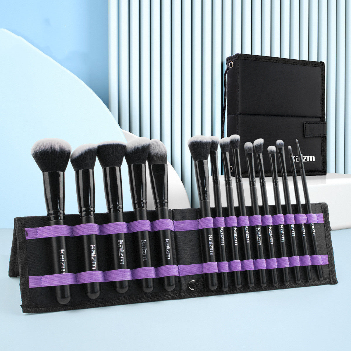 Set Black Cosmetic Brush Full Set