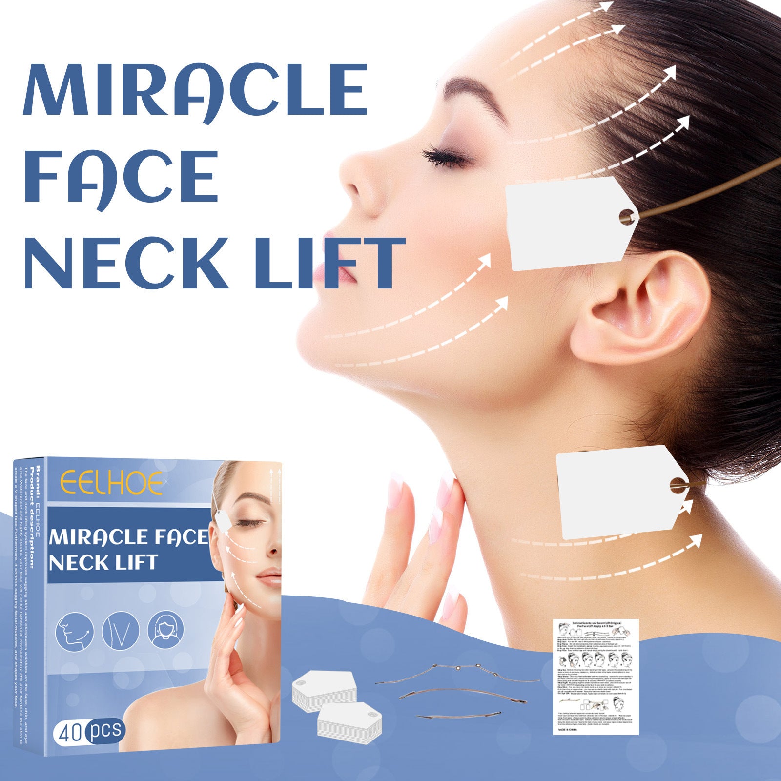 Face Lift Face With V Shaped Plastic Sticker