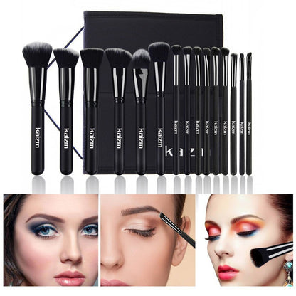 Set Black Cosmetic Brush Full Set